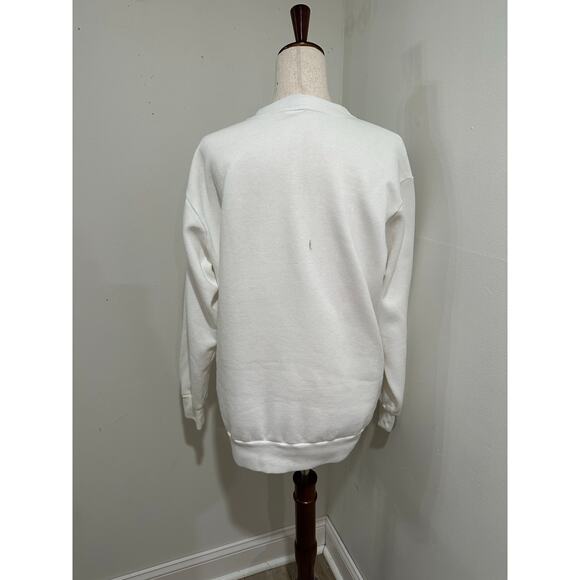 1980’s Embroidered Musical Notes Kelly’s Kids Crew Neck SweatShirt White Black - Picture 3 of 3